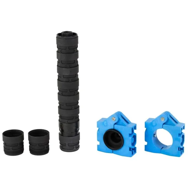 Q Erector 22 Black LR Modular Aluminum SS Blast Baffle 1/2-28 SIL-ER-22-BLK - Q - 22 LR