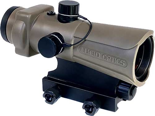 Lucid HD7 Gen III 2MOA Red Dot Sight 4-Reticle Compact FDE Tan - Lucid Optics