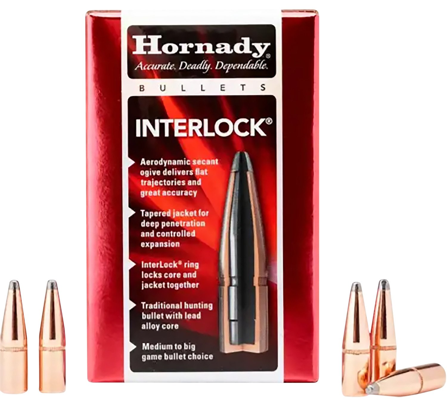 Hornady InterLock 270 Cal .277 140gr BTSP Bullets 100ct Box - Hornady - 270 Caliber