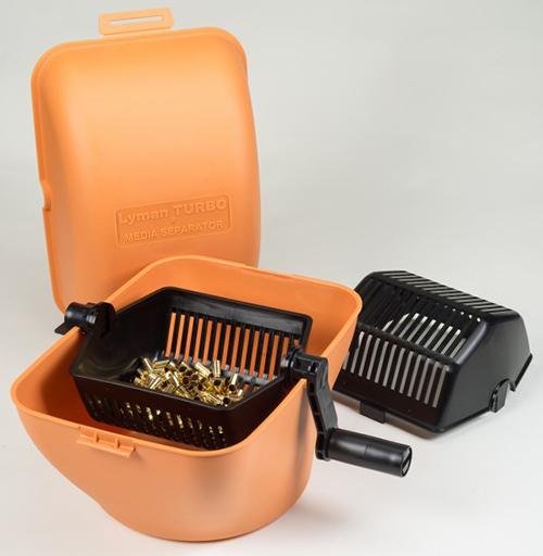 Lyman 7631326 Turbo Media Separator, Crank Operated, 5 lbs, Orange - Lyman