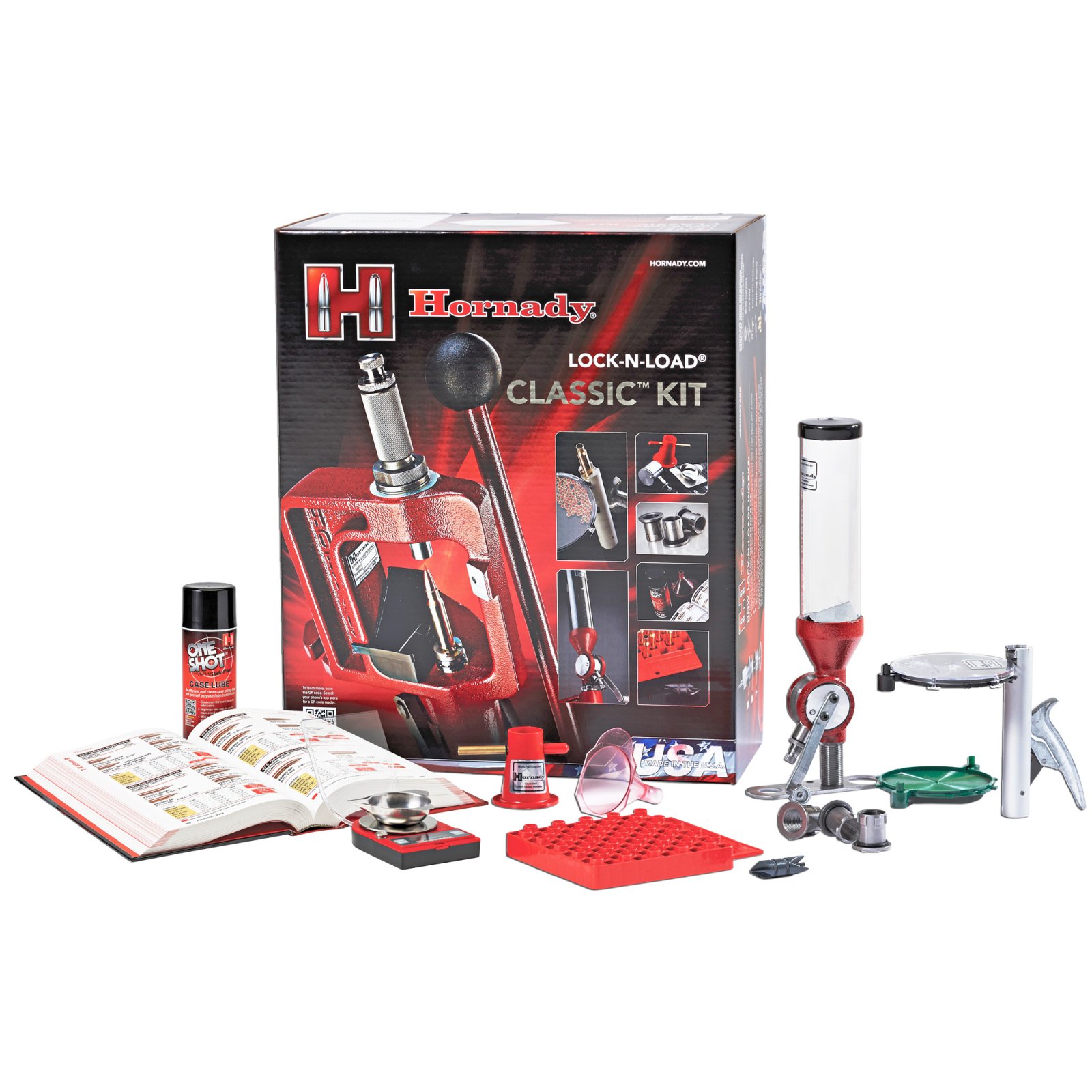 Hornady Lock-N-Load Classic Kit 85003: Single Stage Press, Powder Measure, Digital Scale, Reloading Handbook, Die Bushings, Priming Tools, Deburring Tool, Case Lube - Hornady Manufacturing Company