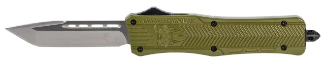CobraTec MODCTK1MTNS CTK-1 Medium 3" OTF Tanto D2 Blade OD Green - CobraTec Knives