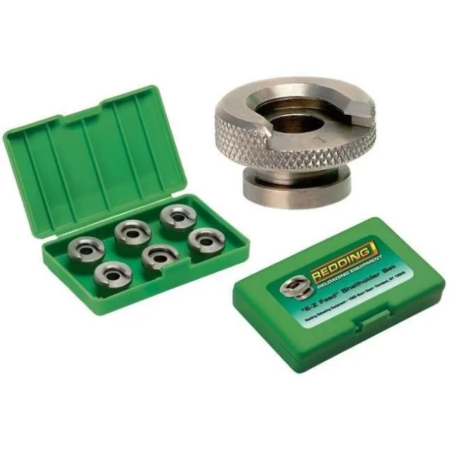 Redding E-Z Feed Shell Holder Set with Sizes #1, #10, #6, #12, #18, #19 in Storage Box - Redding Reloading Equipment