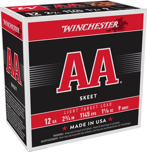 Winchester AA 12GA 2.75" #9 Lead 1.125oz 1145fps 25rd - Winchester - 12 Gauge