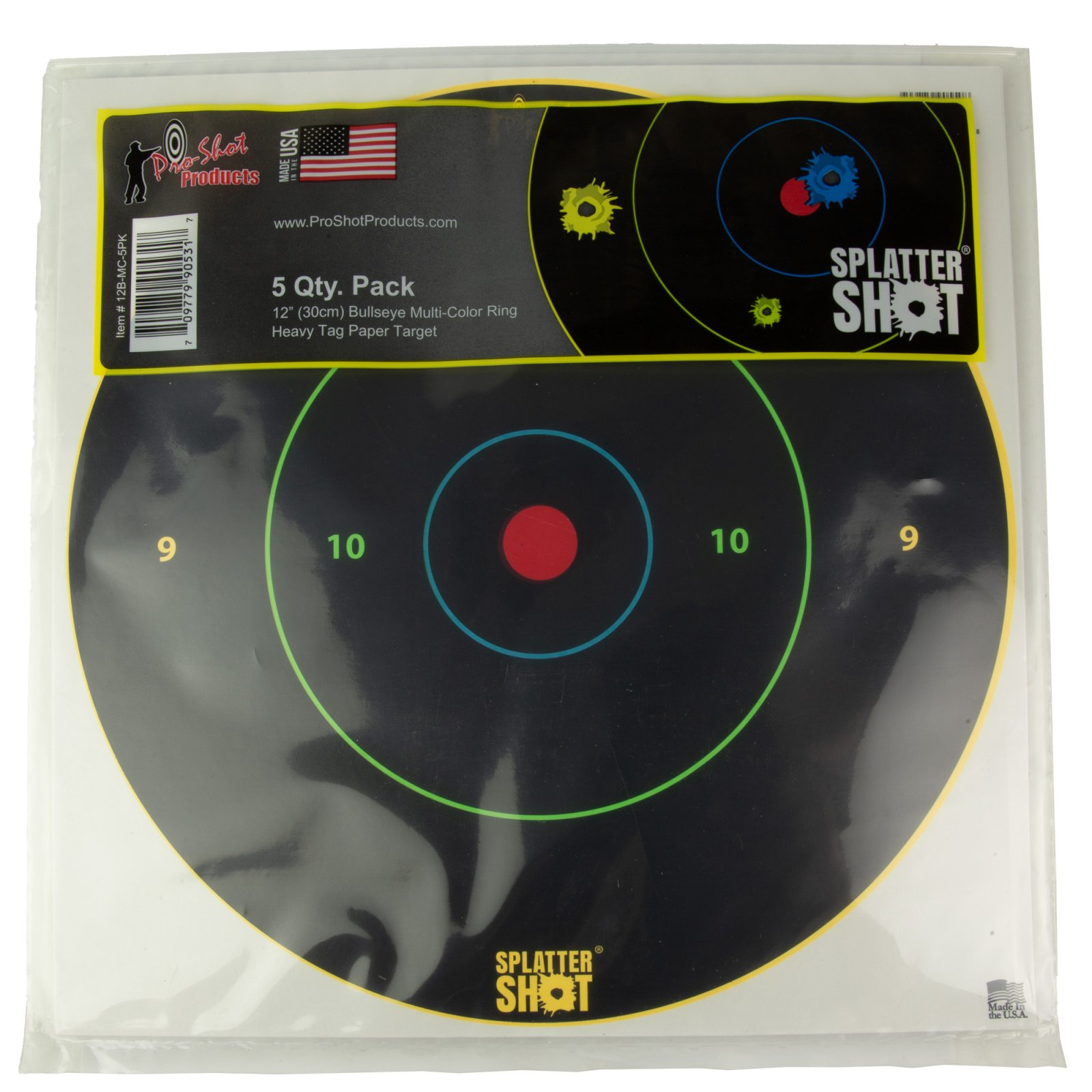 Buy Pro-Shot 12 Bullseye Multi-Color Rings on Heavy Tag Paper 5/ct online