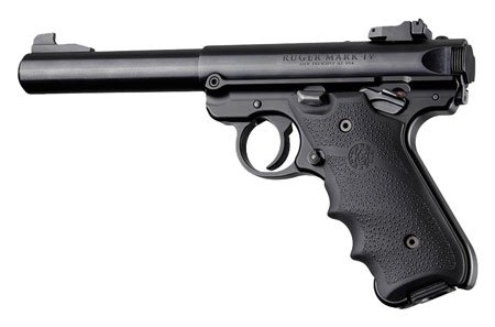 Hogue 79000 Rubber Grip Black with Finger Grooves for Ruger Mark IV - Hogue