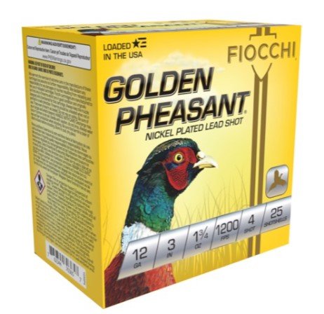 Fiocchi 12ga 3" 1-3/4oz #4 Golden Pheasant Ammo 25rds - Fiocchi - 12 Gauge
