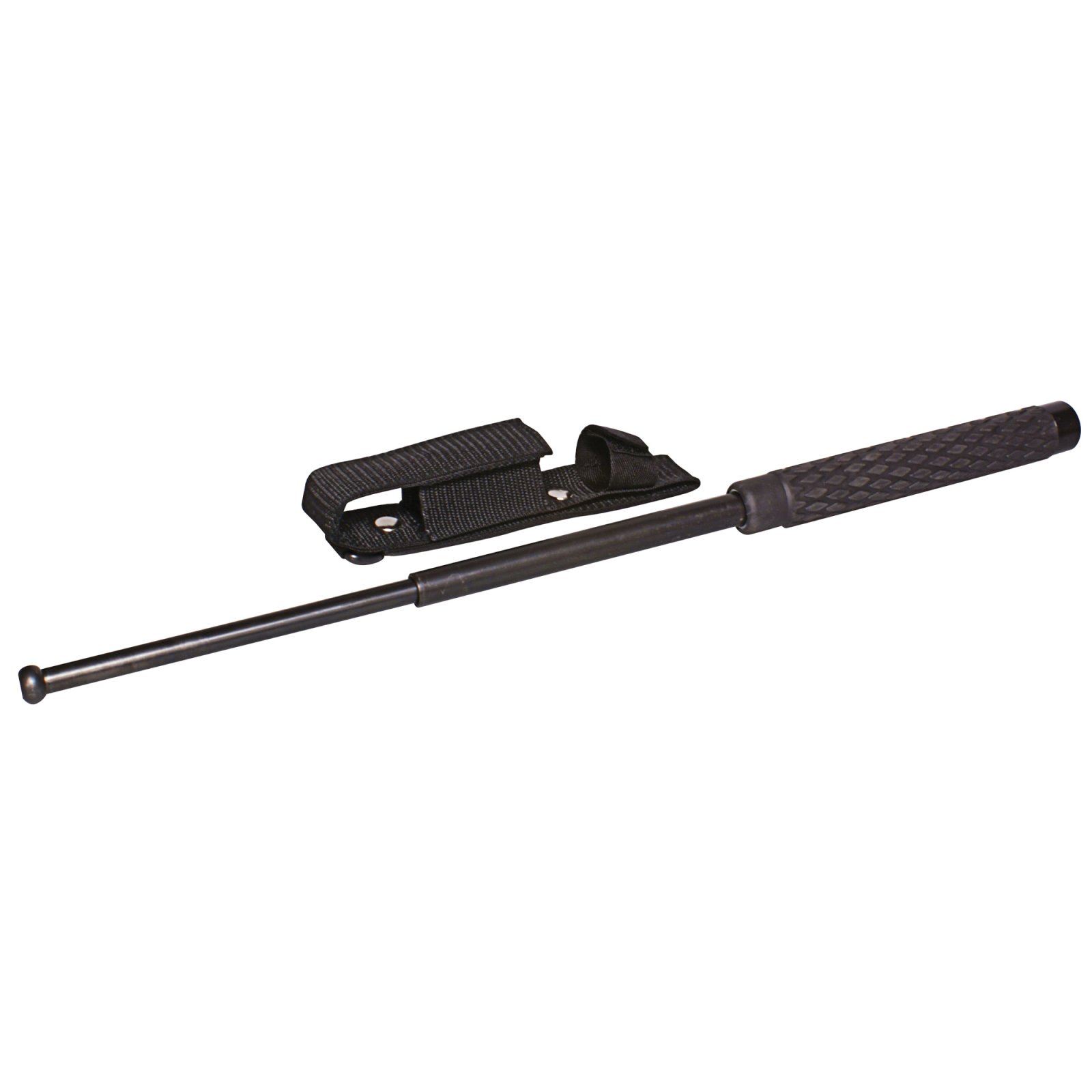 PSP NS21R Expandable 21" Steel Baton Black Rubber Handle with Sheath - DNZ Products - 21"