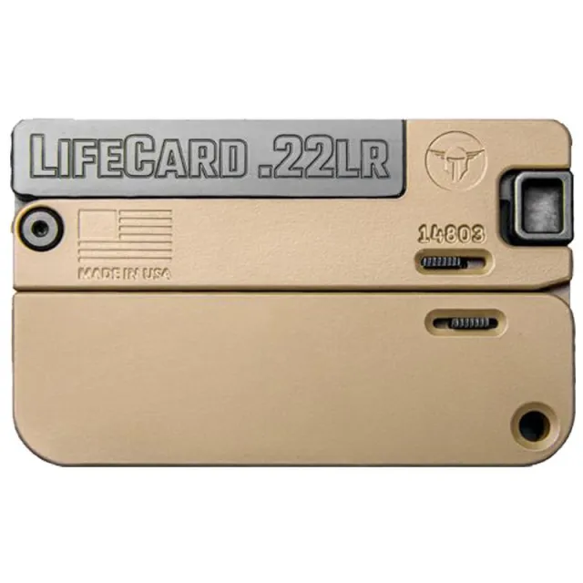 Trailblazer Firearms LifeCard 22 LR 2.5 In 1 Round Tan LC1-MT