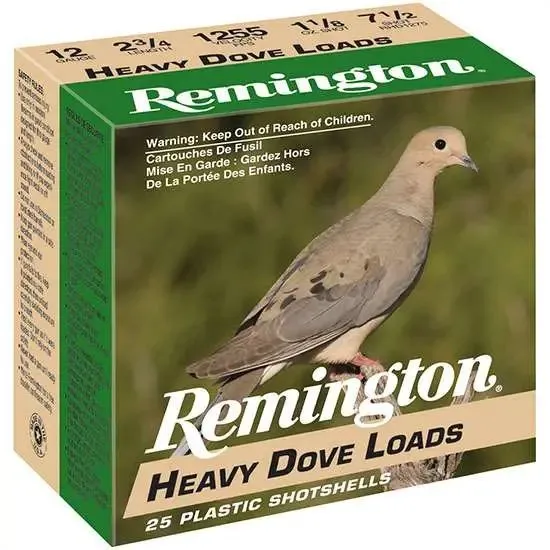 Remington Ammunition 28757 Heavy Dove Loads Upland 12 Gauge 2.75" 1 1/8 oz 8 Shot 25 Per Box/ 10 Cs - Remington Arms Company, LLC - 12 Gauge