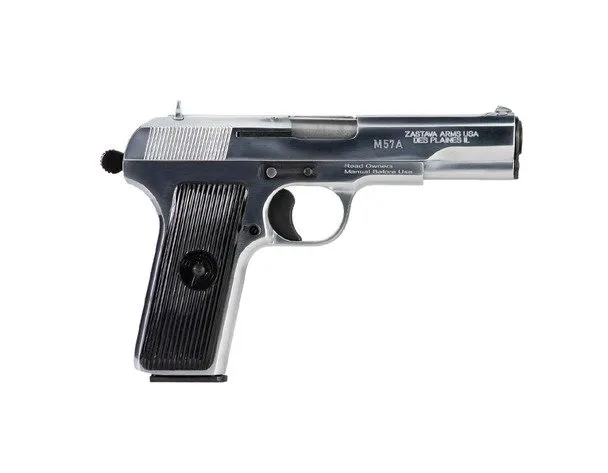 Zastava M57A 7.62X25 4.5 In Chrome 9-Rounds