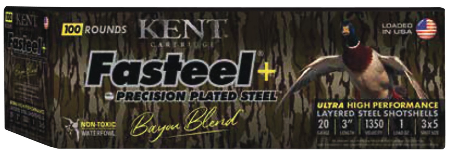 Kent Cartridge Fasteel+ CC203FSP283X5 20 Gauge 3" 1oz 3x5 1350 FPS - Kent Cartridge - 20 Gauge