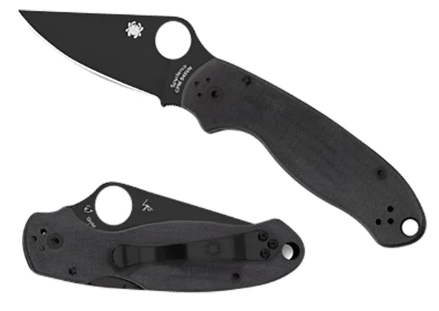 Buy Spyderco Para 3 C223GPBK 2.95 In Plain Edge Black G-10 CPM S30V online