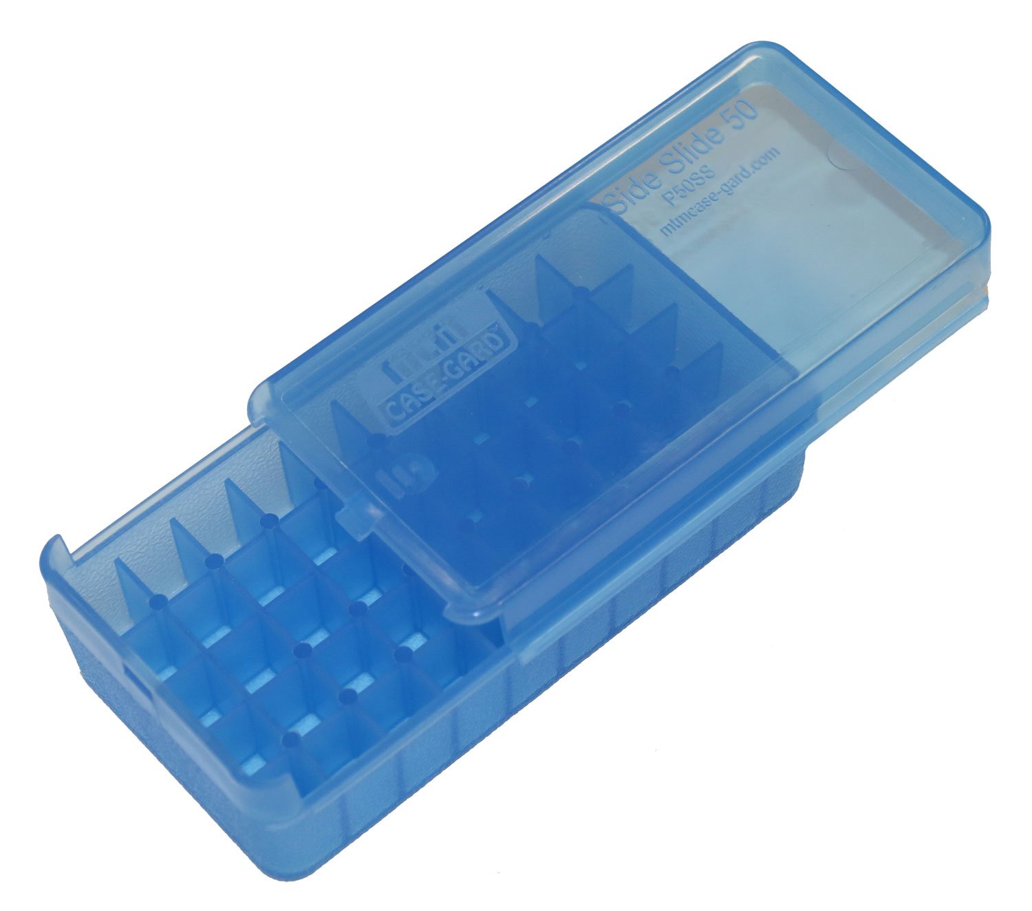 MTM Case-Gard P-50 .45 ACP 50 Rounds Handgun Ammo Box Blue - MTM Case-Gard