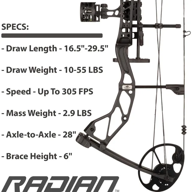 Buy Diamond Radian Bow Package Black 10-55 lbs. RH online