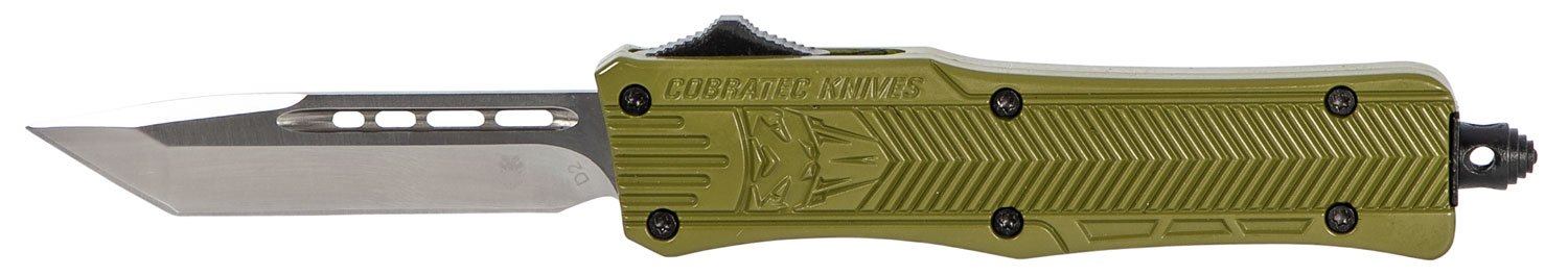 CobraTec CTK-1 SODCTK1STNS 2.75 In OTF Tanto D2 Blade OD Green - CobraTec Knives