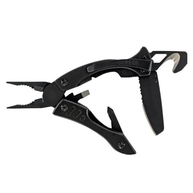 Gerber Crucial Black Multi-Tool Compact Folding Pocket EDC - Gerber