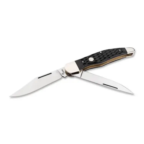 Boker TS 2.0 110884 1095 Folding Hunter Lockback Plain Edge Black Bone - Boker