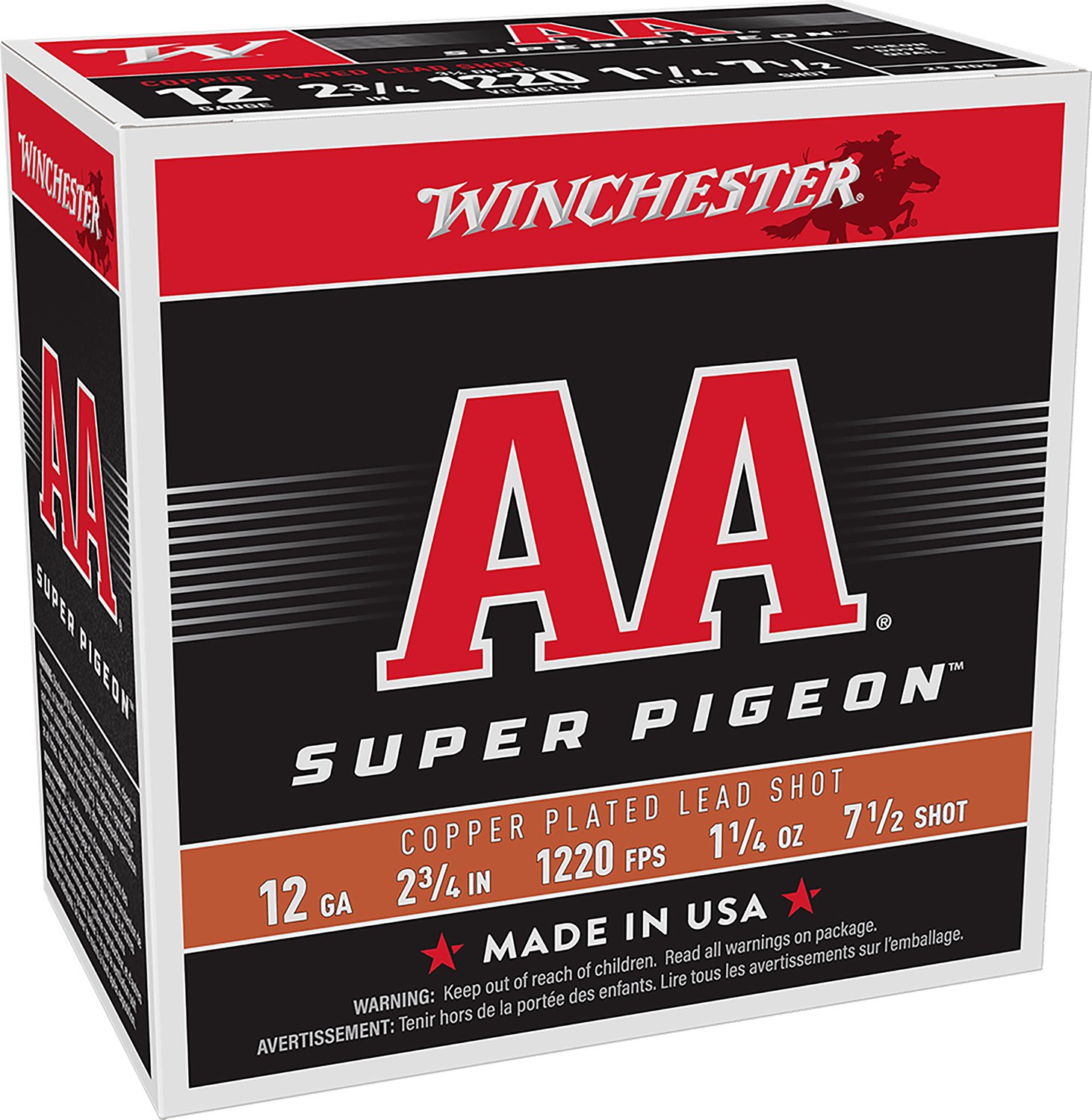 Winchester AA12SP7 12 Gauge 2.75 in 1.25 oz 7.5 Shot 1220 fps 25 Rounds - Winchester - 12 GAUGE