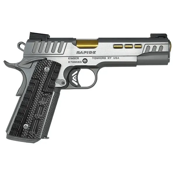 Kimber 3000423 Rapide Dawn 45ACP 5" Silver G10 Grips 8rd Mag