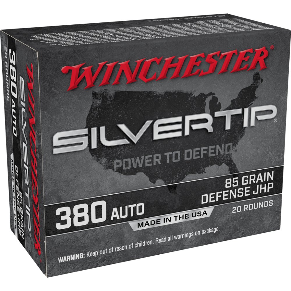 Winchester Ammo W380ST Silvertip Defense 380 ACP 85 gr Jacket Hollow Point 20 Per Box - Winchester - 380 Auto