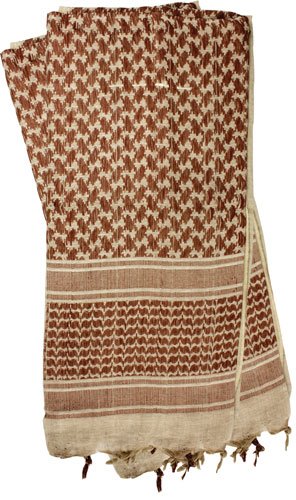Buy Red Rock Gear Shemagh Head Wrap Tan/Brown Cotton Scarf Fringed online