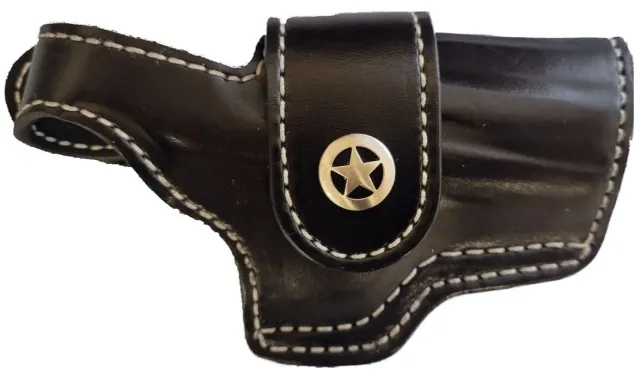 Bond Arms BAH-DT-350-BK-R-BT-SS Leather Clip-On Holster for TD/SS/C2K Series - Bond Arms