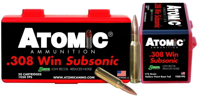 Atomic Ammunition 00430 .308 Win 175 Grain Subsonic 50/Box - Atomic Ammunition - 308 Win