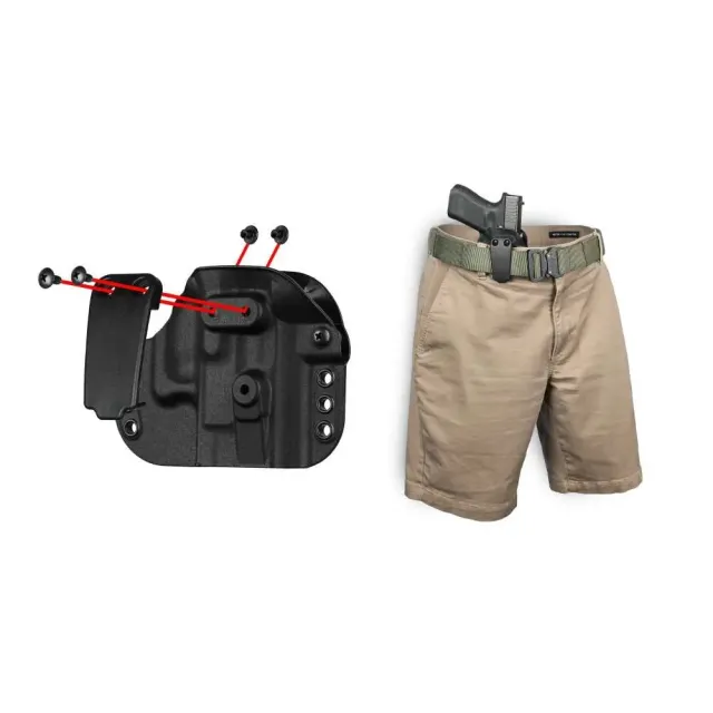 G-Code PAR001BK Paradigm Holster IWB/OWB Small Black - G-Code Tactical Holsters