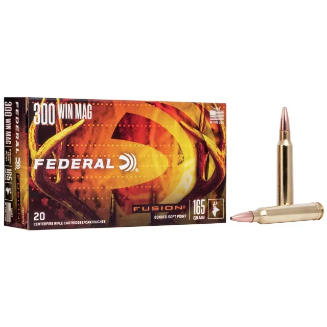 Federal Premium Fusion 300 Win Magnum 165 Grain Soft Point 20 Rounds - Federal Premium Ammunition - 300 Win Mag