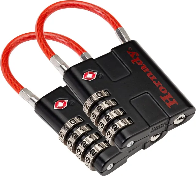Buy Hornady 96022 Rapid Safe TSA Lock Open Combination Black/Red 2 Pk *Worn online
