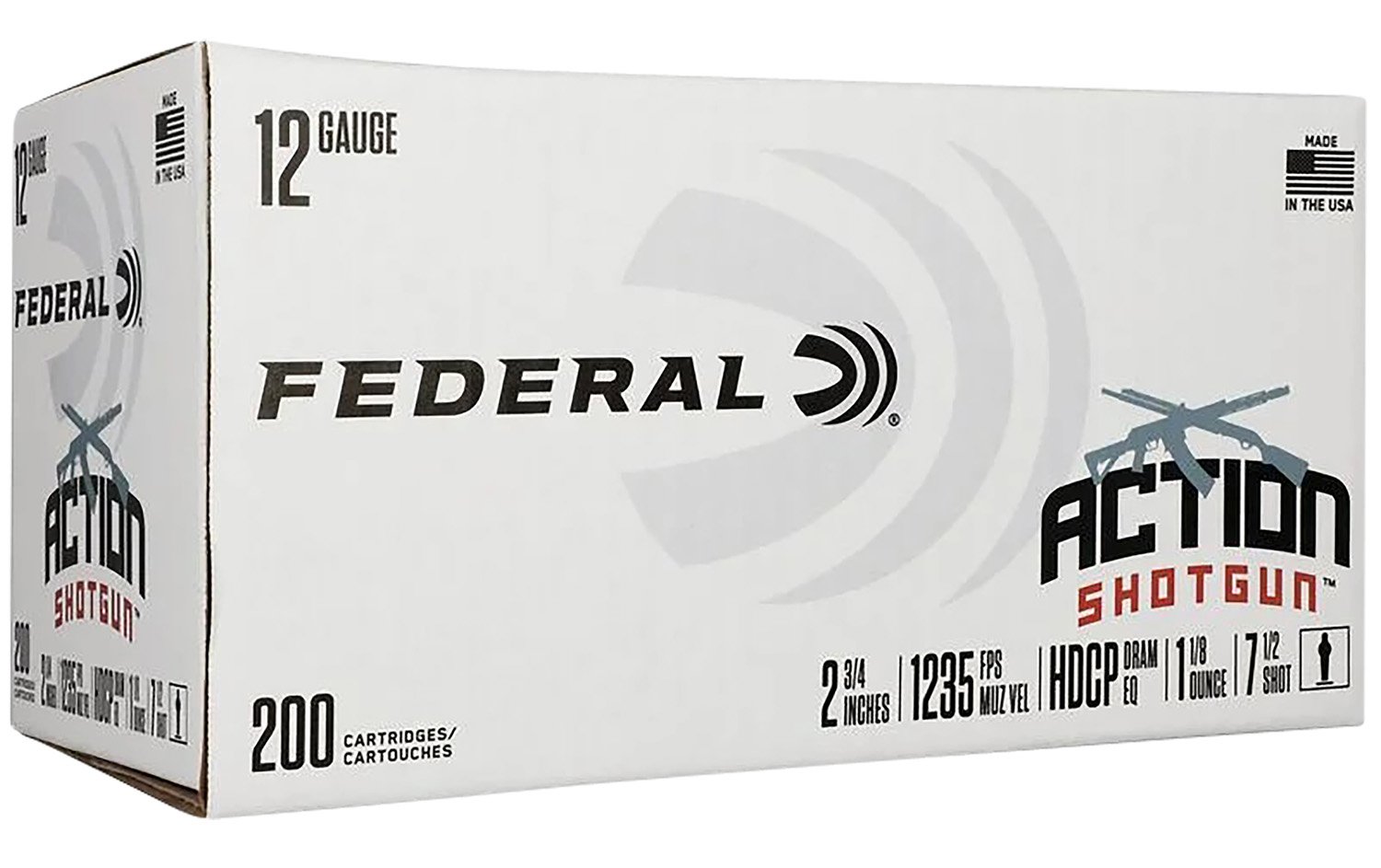 Federal Premium Ammunition AS12H75 12 Gauge 2.75 In 7.5 Shot 200/Box - Federal Premium Ammunition