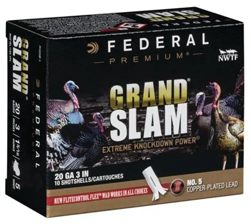 Federal PFCX258F5 Grand Slam 20 Gauge 3 in 1 5/16 oz #5 Shot 10 Rounds