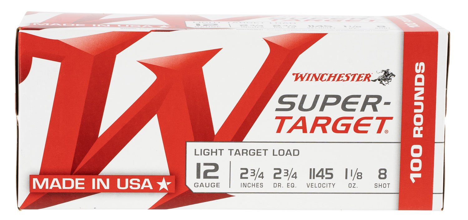 Winchester Trgt128Vp 12 Gauge 2.75 in 1 18 oz 8 Shot 100 Rounds - Winchester - 12 Gauge