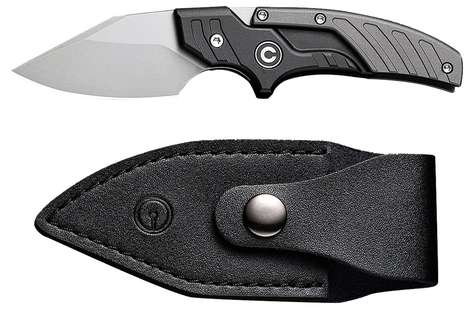 CIVIVI C210363 Typhoeus 2.27" Black/Gray Aluminum Stonewash Knife - CIVIVI