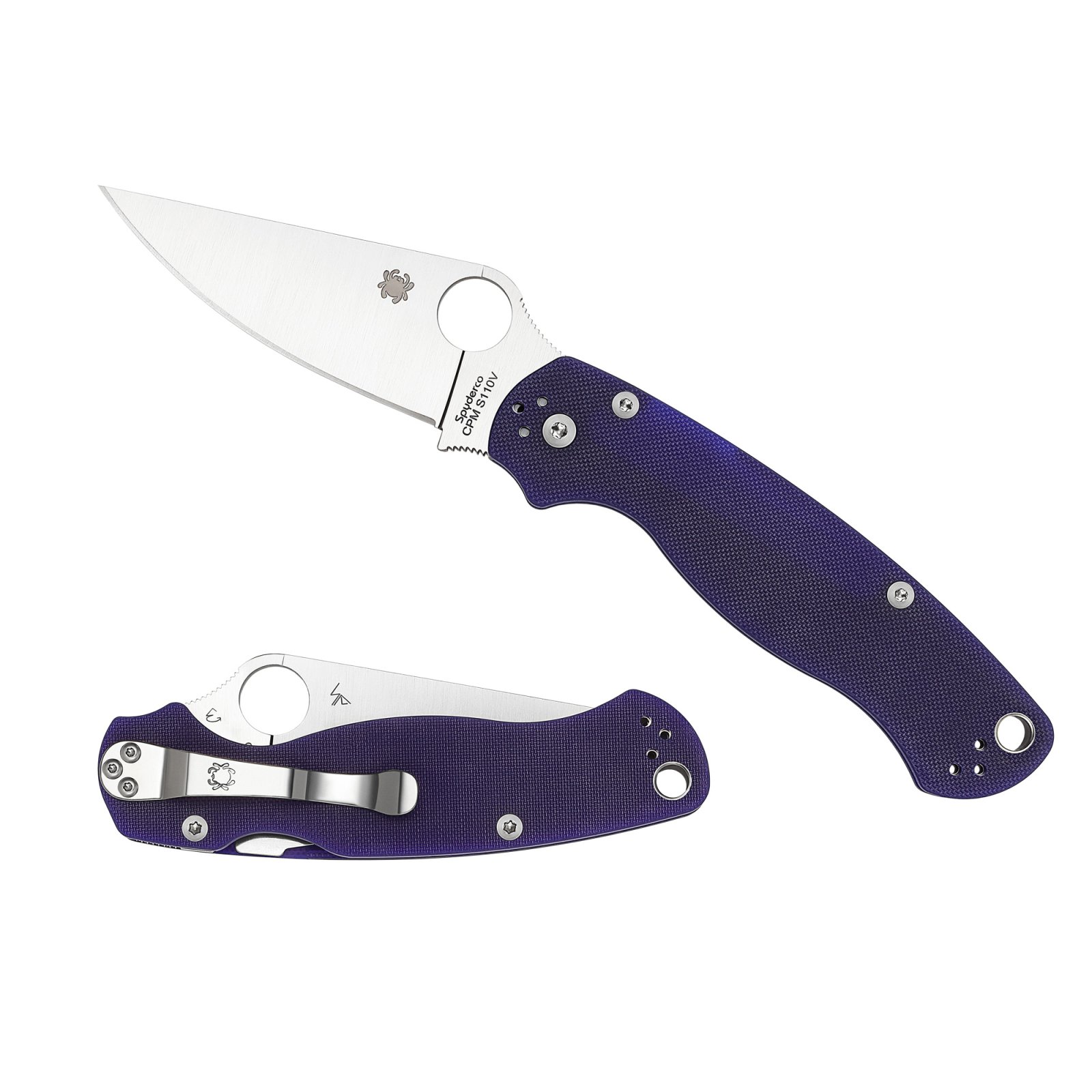 Spyderco Para Military 2 C81GPDBL2 3.42 In CPM S110V Blade - Spyderco