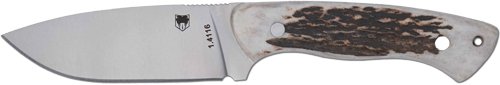 Cobratec CTTWMSTG4 Twin Mountain 4" Fixed Blade Genuine Stag w/Sheath - CobraTec Knives