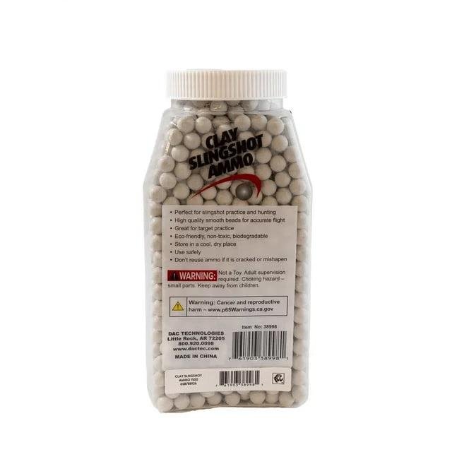 Buy DAC 38998 Clay Slingshot Ammo 3/8 in Light Gray 1500 Count Biodegradable online