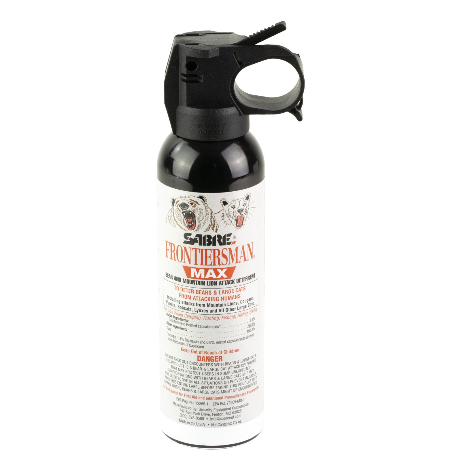 Sabre FBADX-03 Frontiersman Bear/Mountain Lion Spray 7.9 oz 40 Ft Range - Sabre - 7.90 OZ