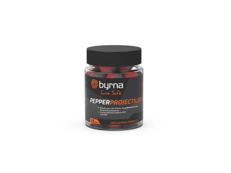 Byrna JB68315 Pepper Projectiles .68 Cal, 25 Count Tub - Byrna Technologies - .68