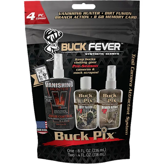 Buck Fever BF-BPK4 Buck Pix Combo Kit with 8GB SD Card & Scent Sprays - Buck Fever