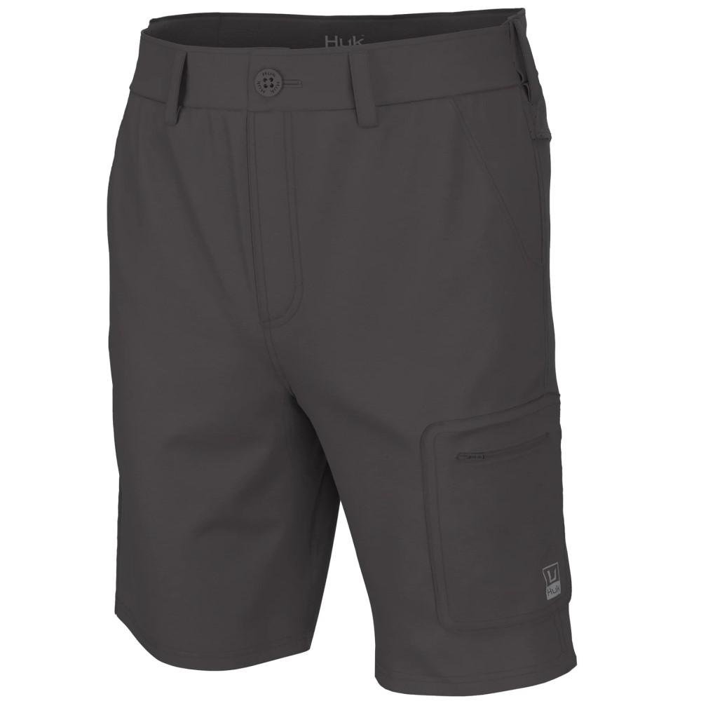 Huk H2000171-010-XXL Next Level 10.5" Shorts Iron 2XL Quick-Dry SPF Fabric - Marolina DBA HUK