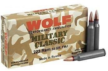 Wolf Military Classic Rifle Ammunition .223 Rem 55 - Wolf - 223 REMINGTON