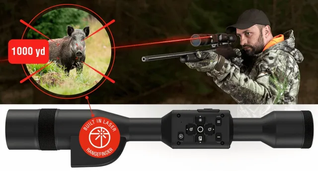 ATN X-Sight 5 LRF Night Vision Scope 5-25x 30mm Black Anodized - ATN