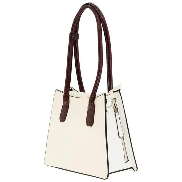 Rugged Rare 49710 Myla Concealed Carry Purse, White Vegan Leather - Rugged Rare