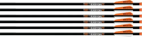 Easton 430076 XBow Bolt 9mm Carbon 20" 3" Vanes Half Moon 6-Pack - Easton - 9mm