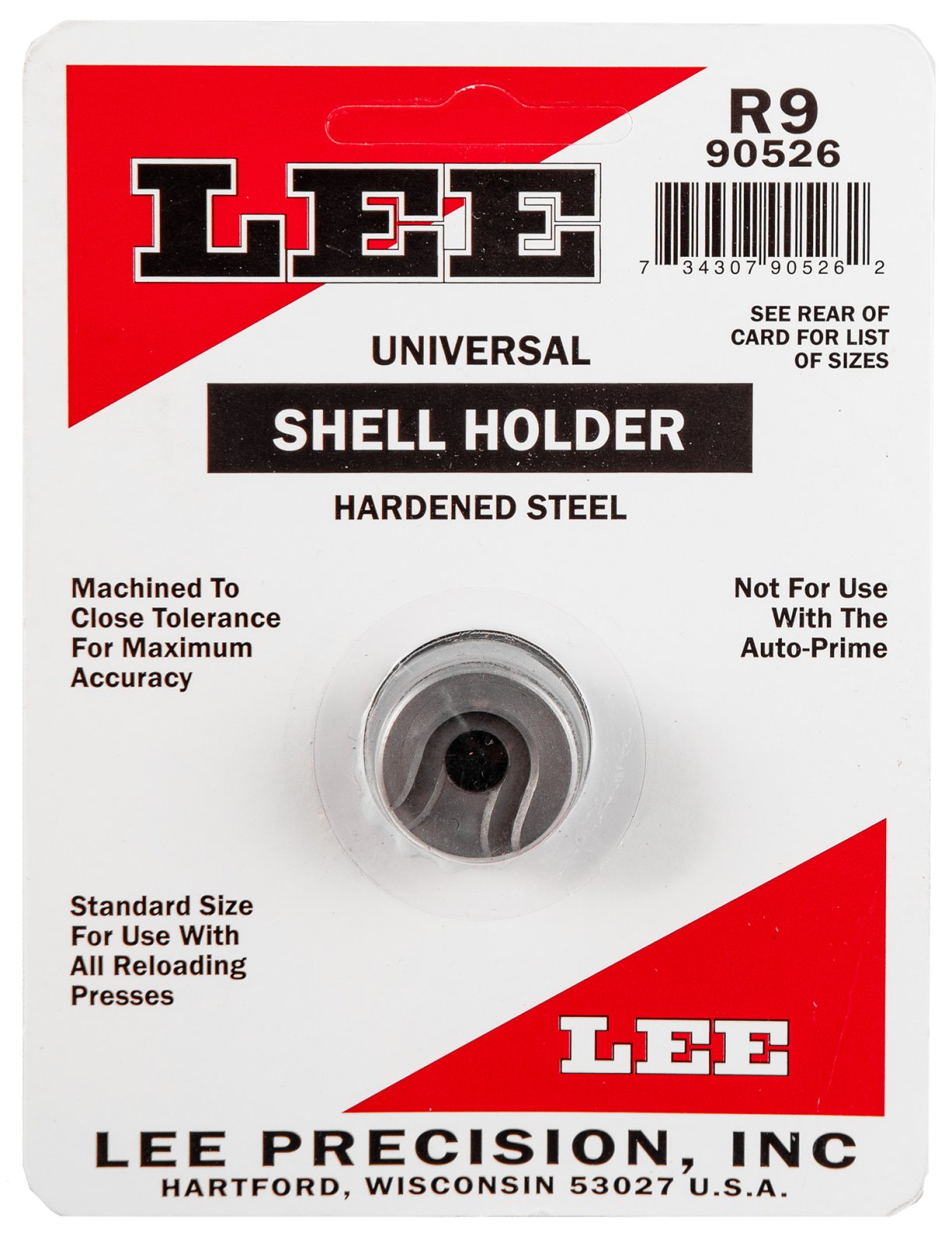 Lee Precision Universal Shell Holder #9 Size 41 Rem Mag 1 Pc