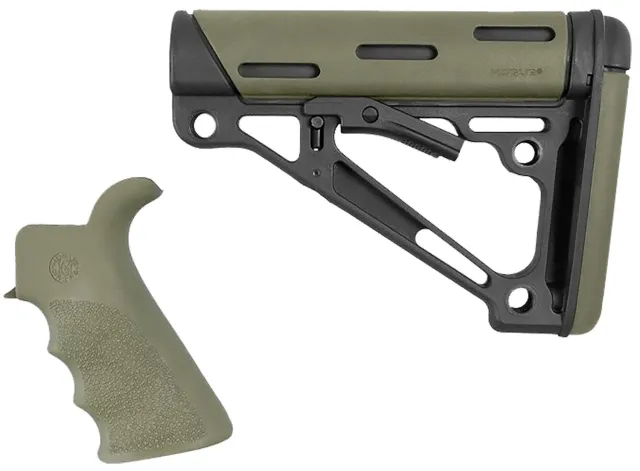 Hogue AR-15/M-16 OverMolded OD Green Grip and Buttstock Kit (15256) - Hogue