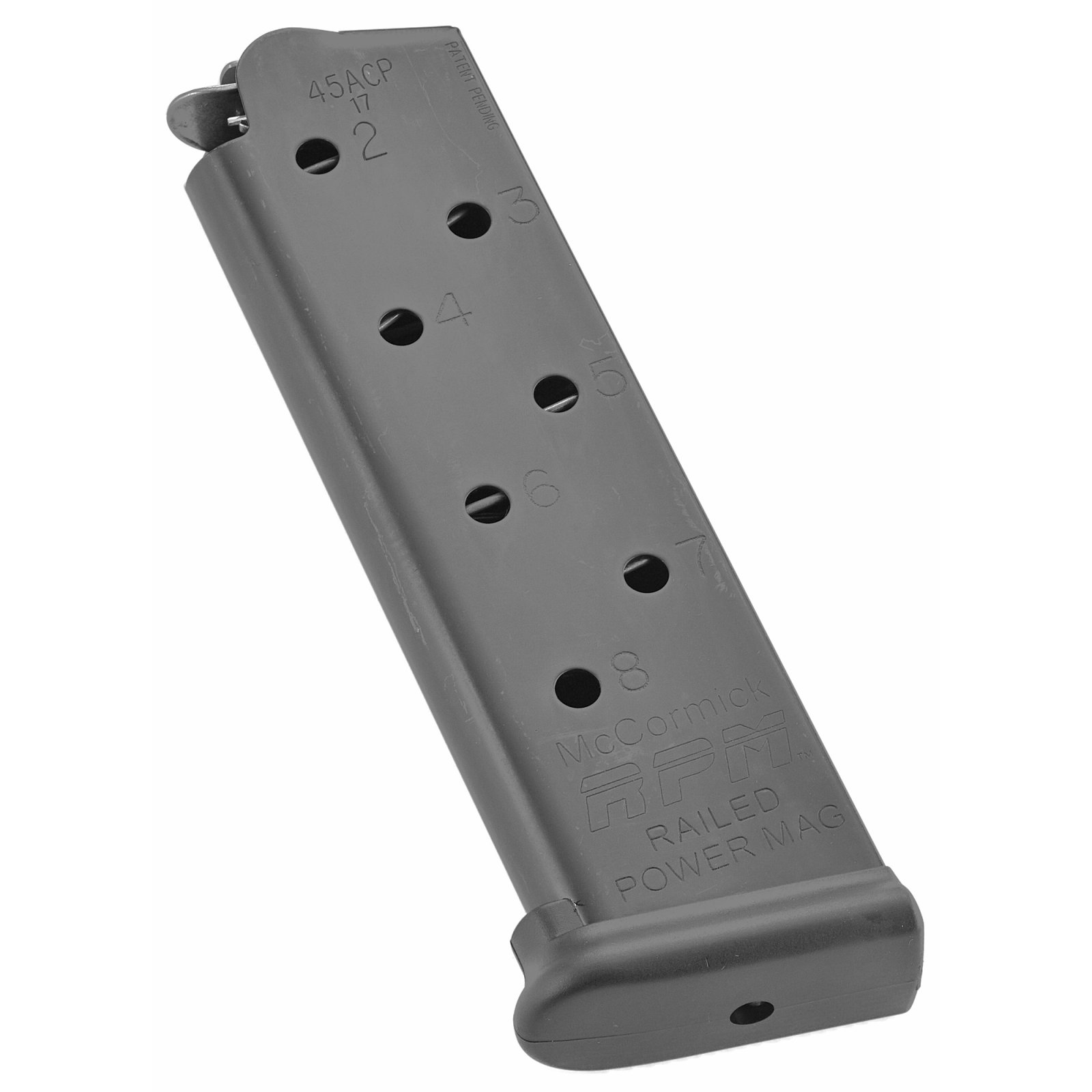 CMC MRPM45FS8B 8rd 45 ACP Railed Power Mag Black Stainless Steel - CMC Triggers - 8RD