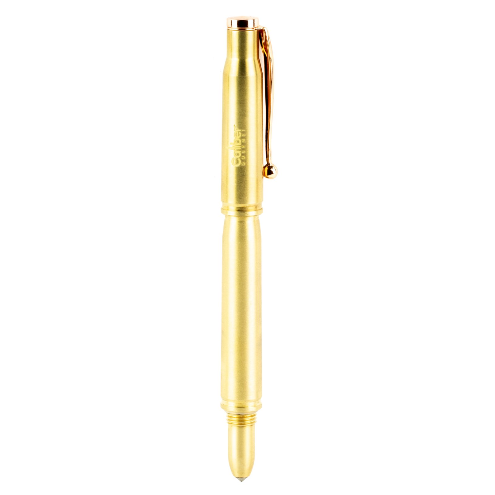 Caliber Gourmet CBG1014 Gold Brass Bullet Ball Point Pen 1.50 oz - Caliber Gourmet